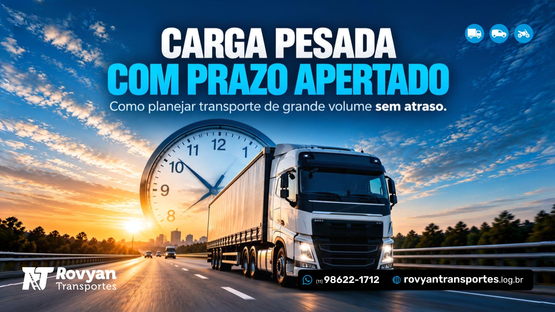 Carga Pesada com Prazo Apertado - Rovyan Transportes