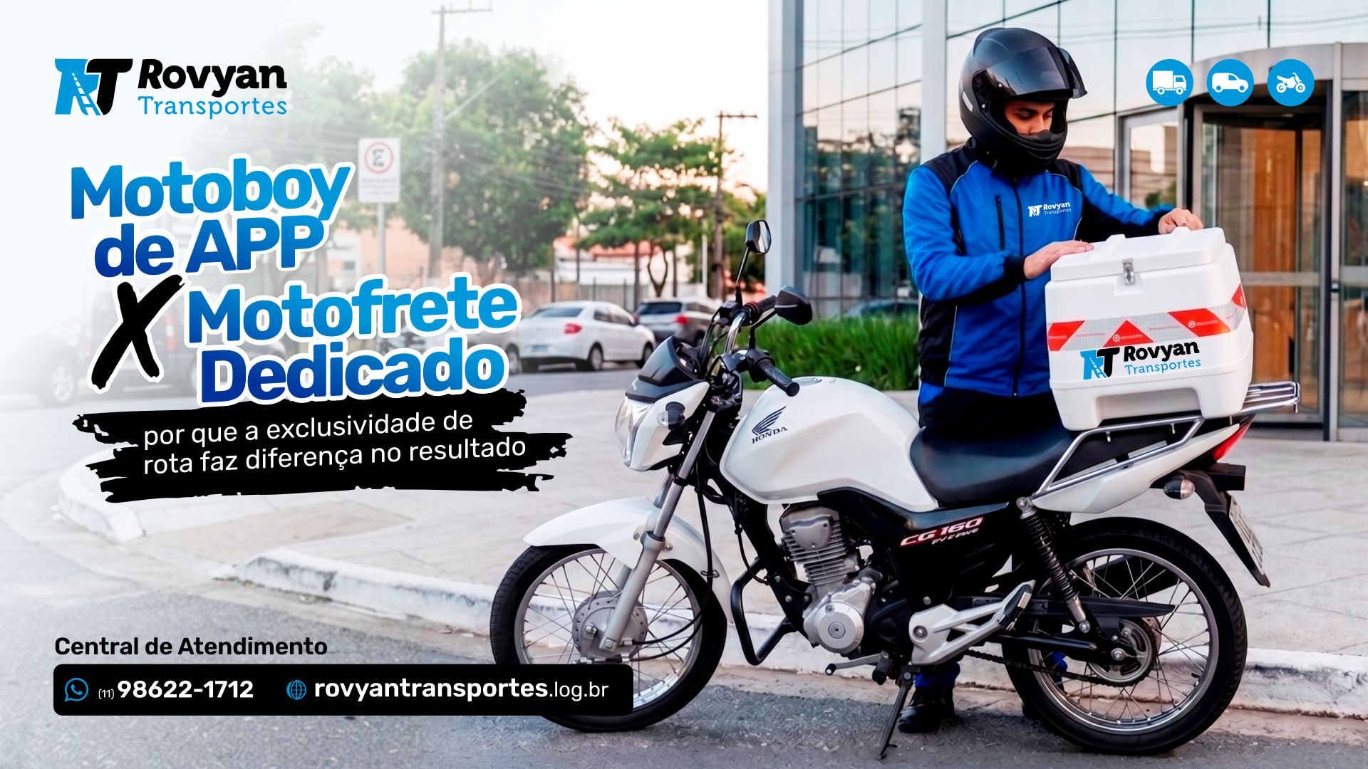Motoboy de App x Motofrete Dedicado - Rovyan Transportes
