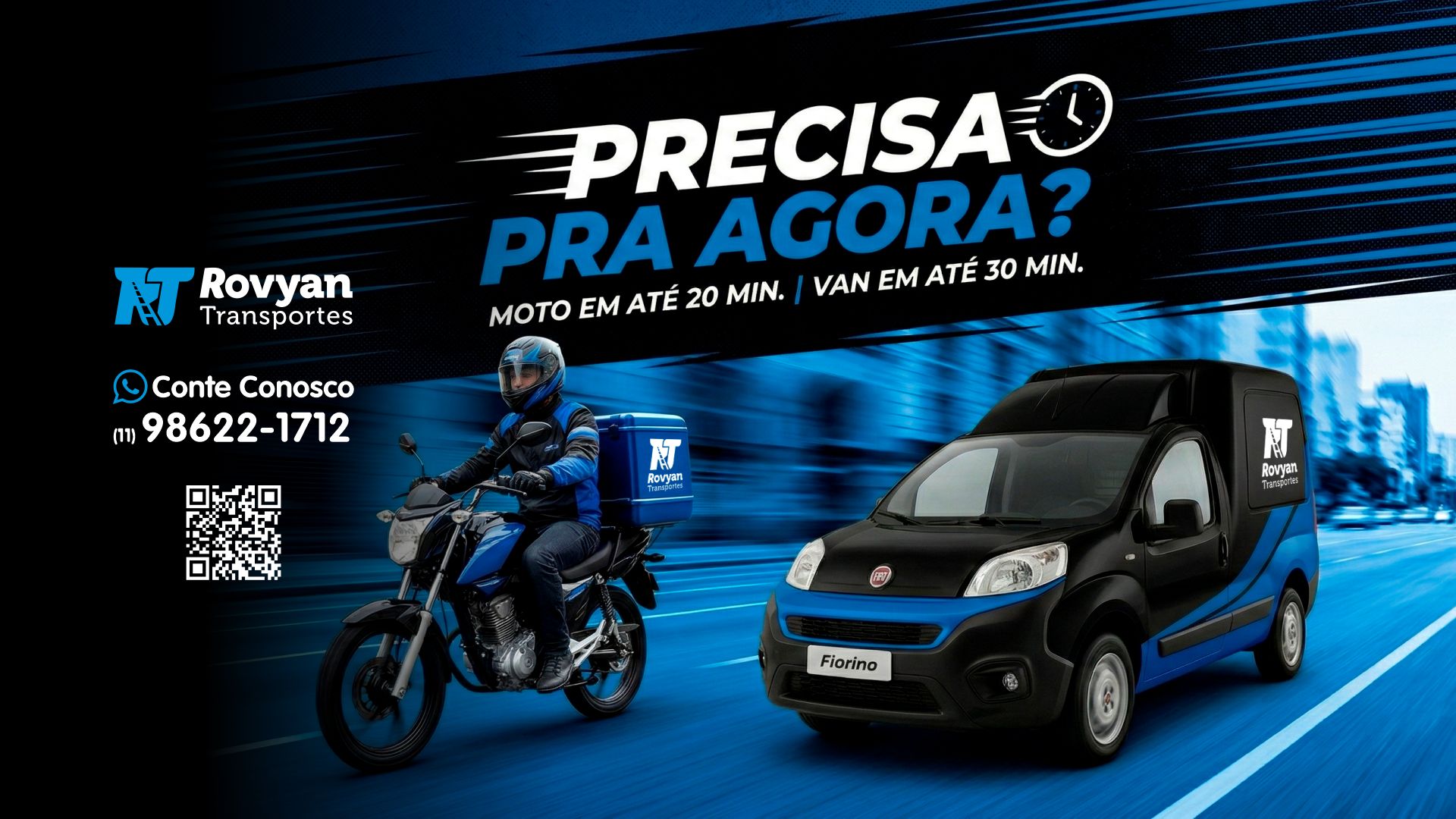 Pequena Carga, Grande Velocidade: Moto, Fiorino e Van — Rovyan Transportes